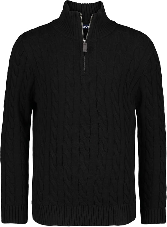 Boys' Quarter Zip Pullover Sweater